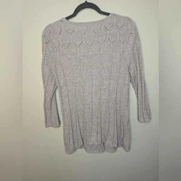 Cable & Gauge Women's Beige Sweater - Picture 10 of 12